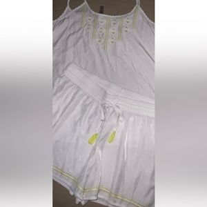 2pc Embroidered Sleep Cami & Short Sleep Set